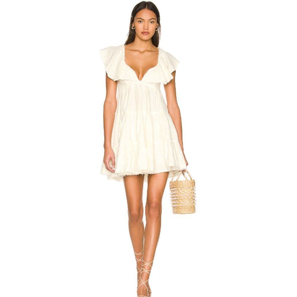 Free People Women's Undone Mini Dress Ecru Wash Off White